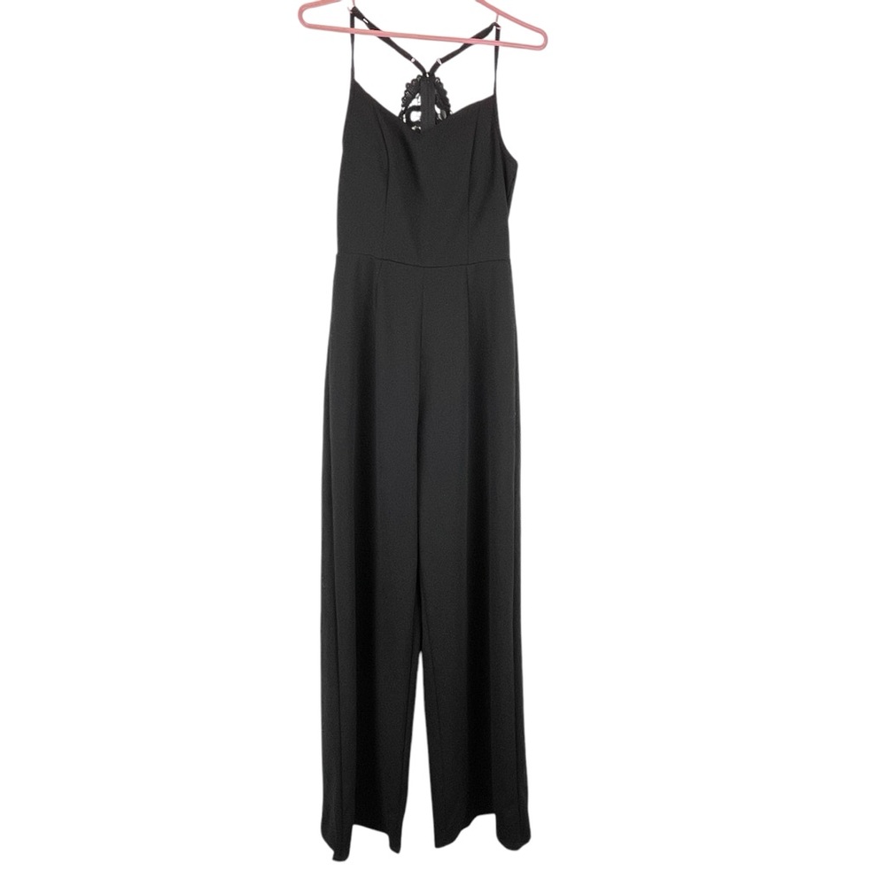 Altar'd State Black Strappy Jumpsuit with Lace Back